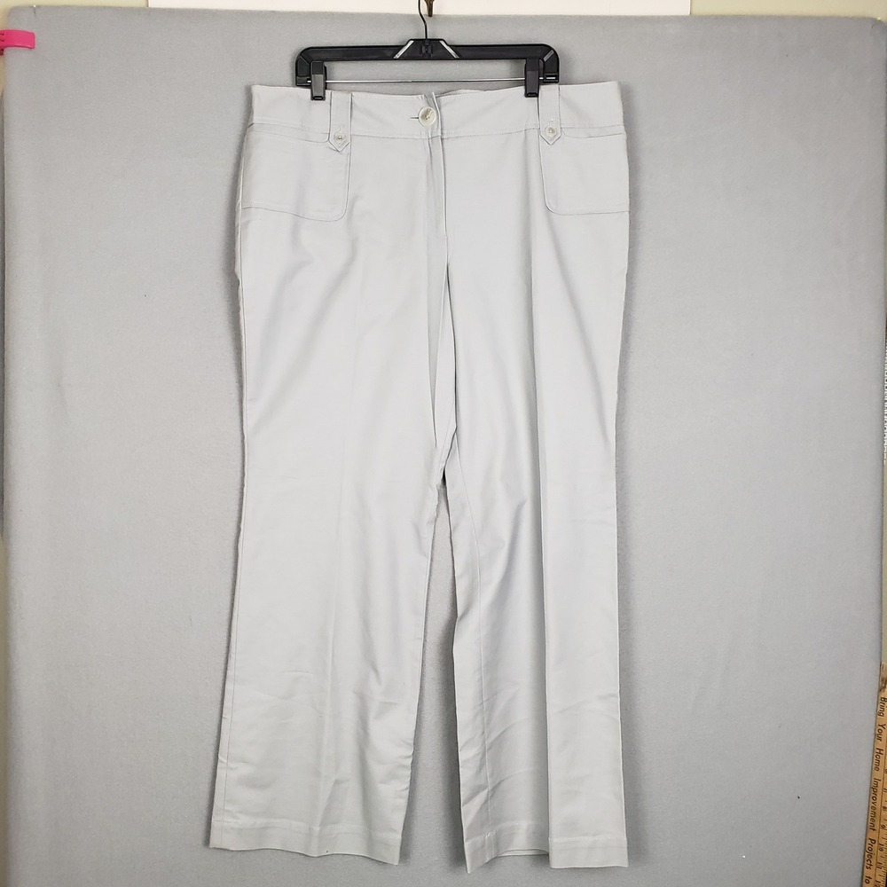 Ann Taylor Size 18 Signature Fit Dress Pants Light Gray Office Career Workwear